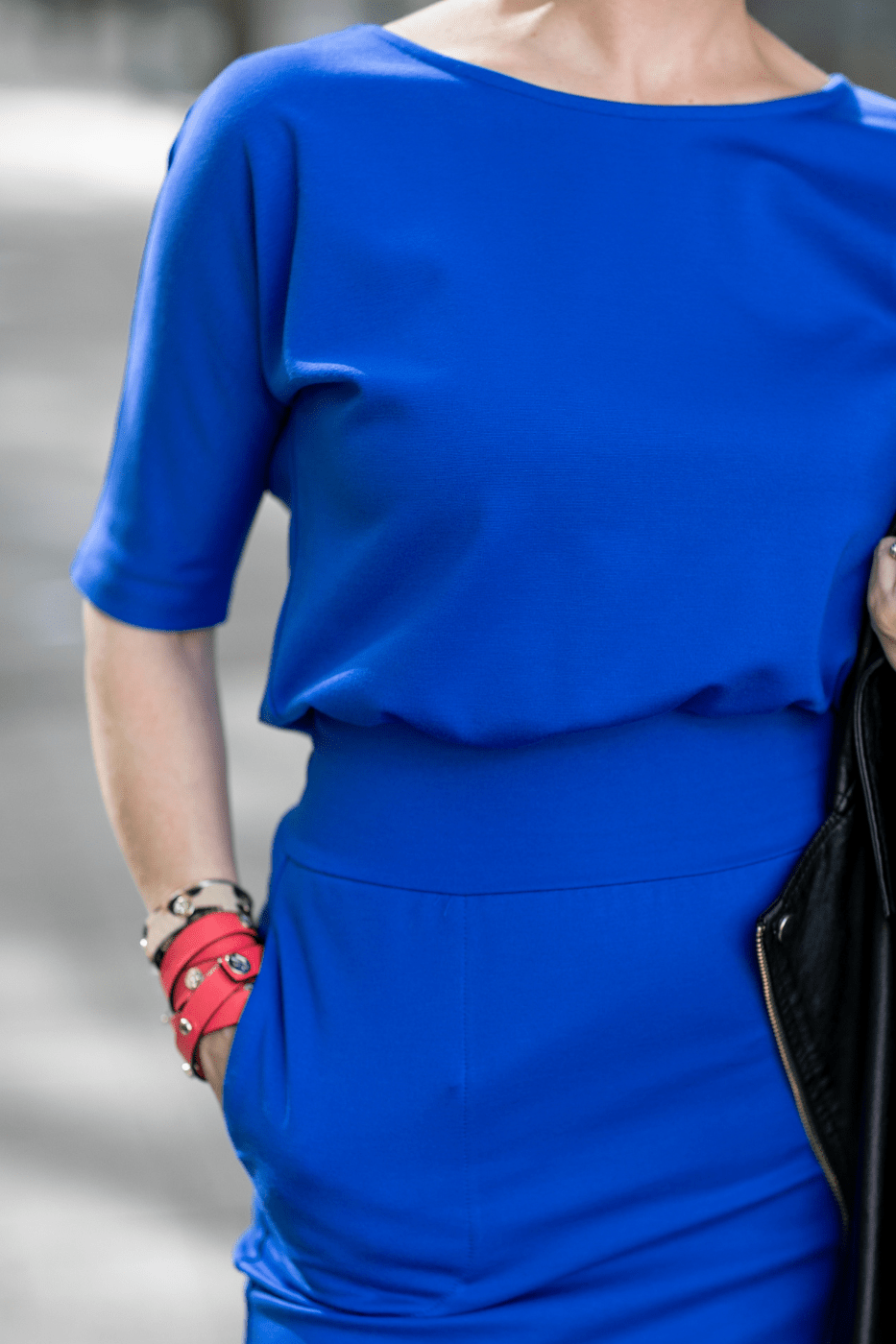 Melrose ruha rövid ujjal - királykék - EW - Essential Wardrobe